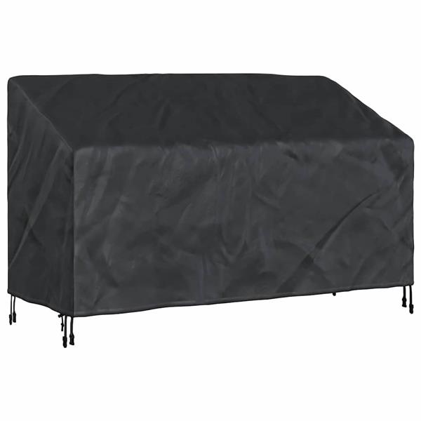Grote foto vidaxl tuinbankhoes zwart 165 x 70 x 65 94 cm 420d stof tuin en terras tuinmeubelen