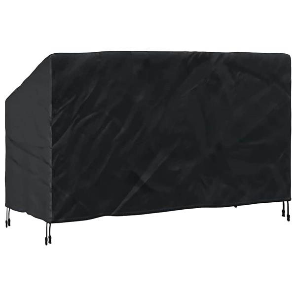 Grote foto vidaxl tuinbankhoes zwart 165 x 70 x 65 94 cm 420d stof tuin en terras tuinmeubelen