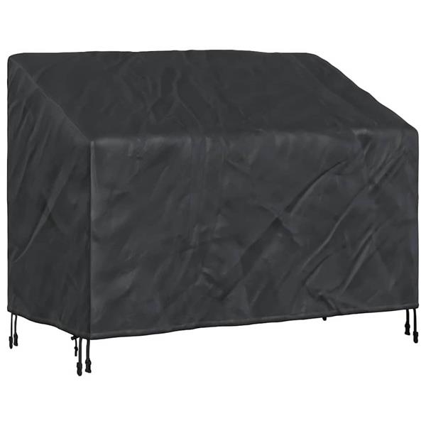 Grote foto vidaxl tuinbankhoes zwart 134 x 70 x 65 94 cm 600d stof tuin en terras tuinmeubelen