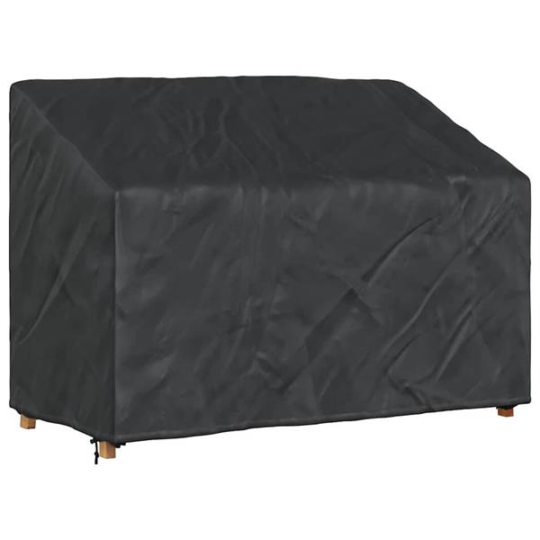 Grote foto vidaxl tuinbankhoes zwart 134 x 70 x 65 94 cm 600d stof tuin en terras tuinmeubelen