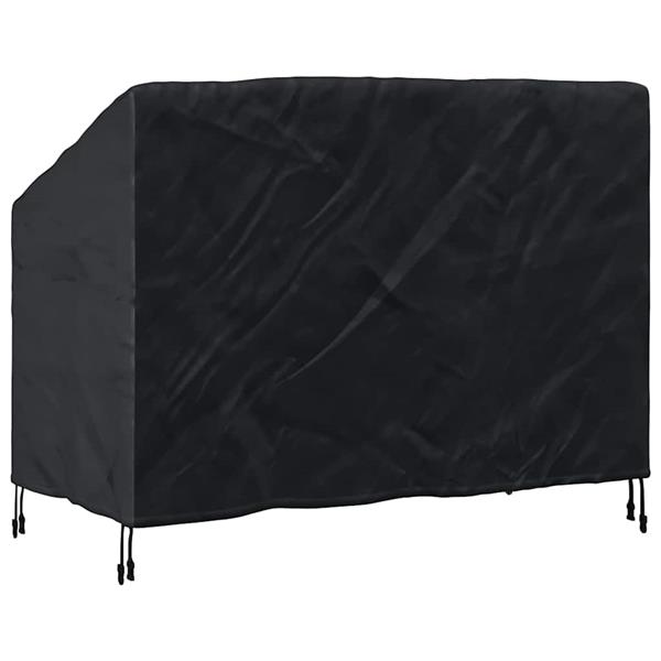 Grote foto vidaxl tuinbankhoes zwart 134 x 70 x 65 94 cm 600d stof tuin en terras tuinmeubelen