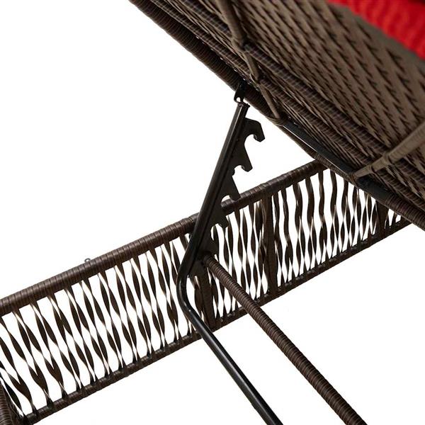Grote foto vidaxl ligstoelen 2 stuks met tafel bruin poly rotan tuin en terras tuinmeubelen