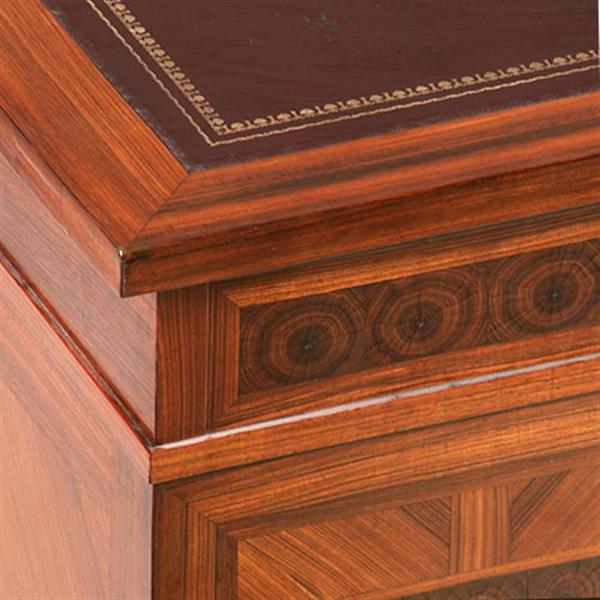 Grote foto oesterfineer ingelegd bureau met bureau stoel in bekleding naar wens no.320435 antiek en kunst stoelen en banken