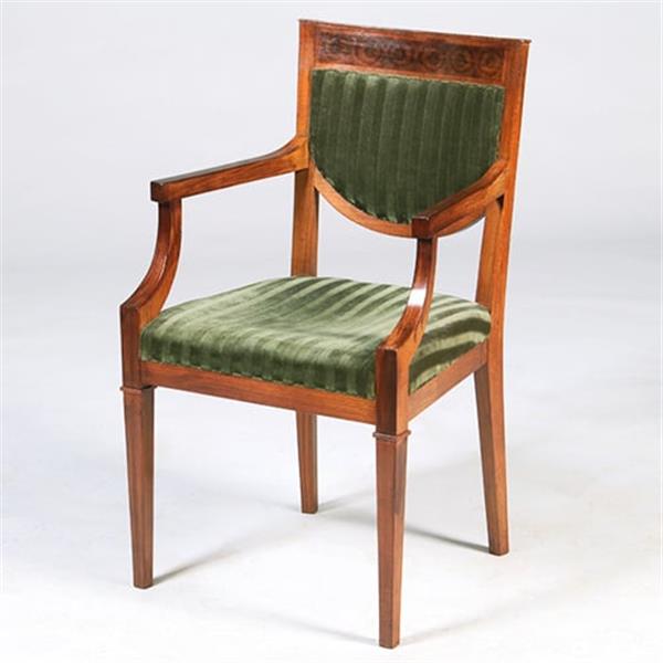Grote foto oesterfineer ingelegd bureau met bureau stoel in bekleding naar wens no.320435 antiek en kunst stoelen en banken