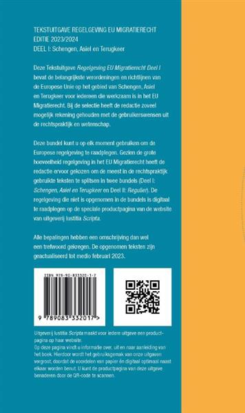 Grote foto tekstuitgave regelgeving eu migratierecht 2023 2024 deel i schengen asiel en terugkeer boeken overige boeken