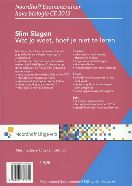 Grote foto noordhoff examentrainer havo biologie ce 2013 slim slagen boeken wetenschap