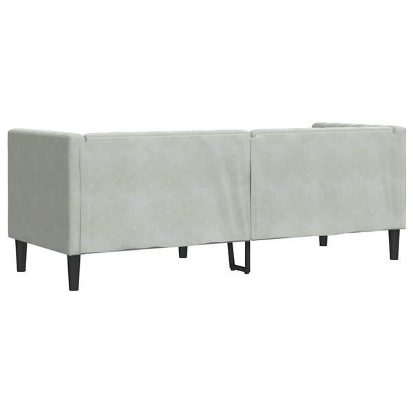 Grote foto vidaxl bank lichtgrijs 194 x 74 5 x 70 5 cm fluweel huis en inrichting bankstellen