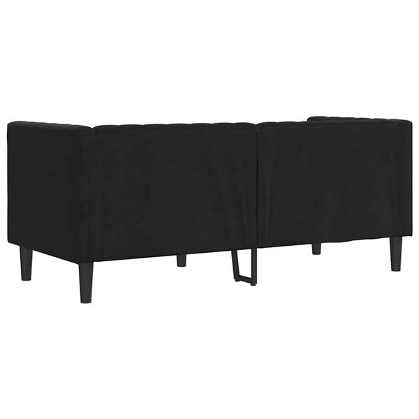 Grote foto vidaxl bank zwart 174 x 74 5 x 70 5 cm fluweel huis en inrichting bankstellen