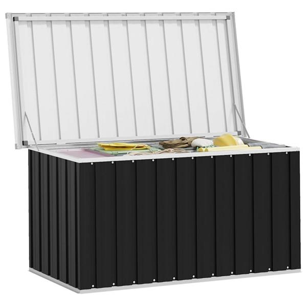 Grote foto vidaxl tuinbox 129x67x65 cm antraciet tuin en terras overige tuin en terras