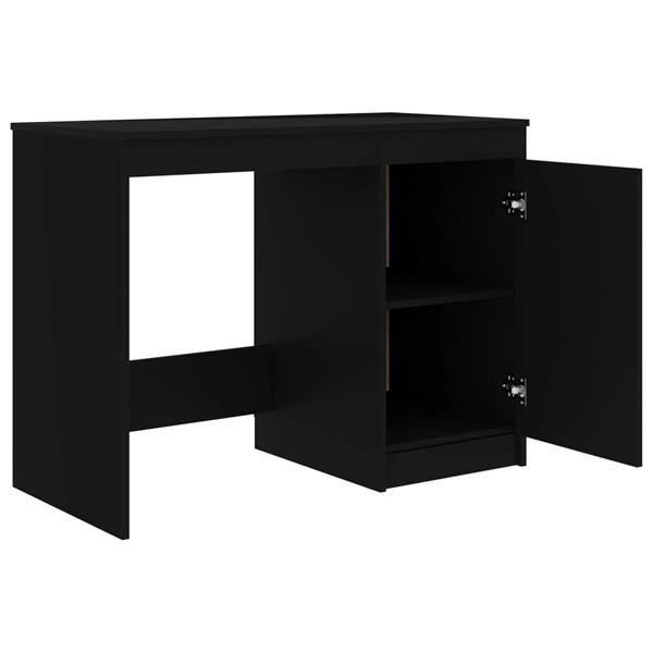Grote foto vidaxl bureau 140x50x76 cm bewerkt hout zwart huis en inrichting stoelen