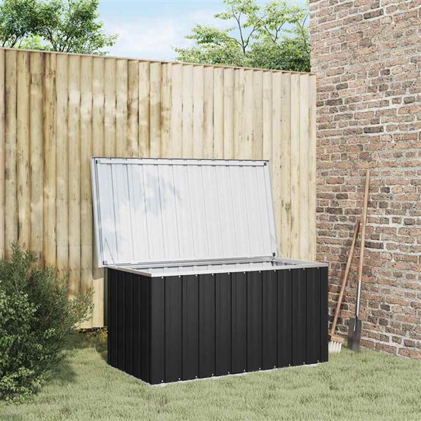 Grote foto vidaxl tuinbox 129x67x65 cm antraciet tuin en terras overige tuin en terras