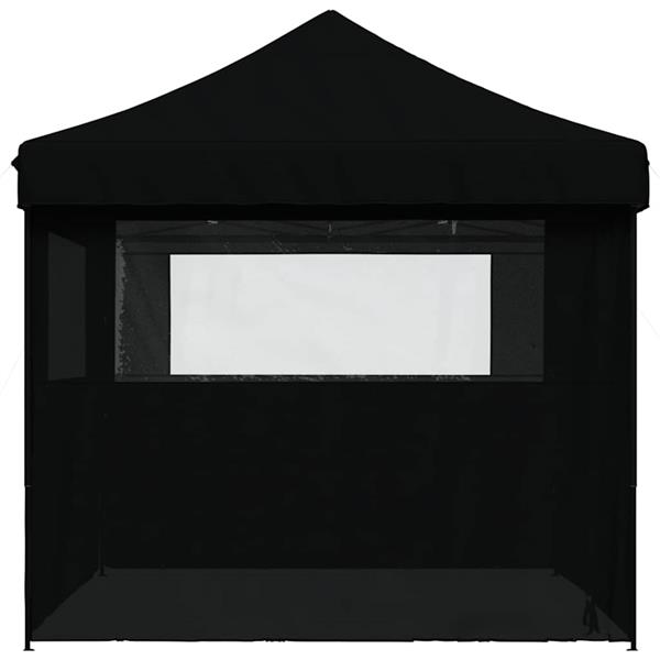 Grote foto vidaxl partytent inklapbaar pop up met 4 zijwanden zwart tuin en terras overige tuin en terras