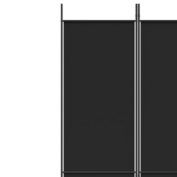 Grote foto vidaxl kamerscherm met 6 panelen 300x220 cm stof zwart huis en inrichting overige huis en inrichting