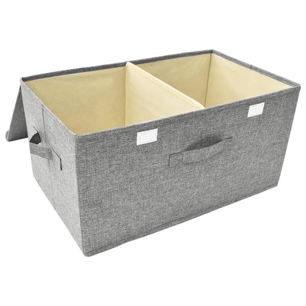 Grote foto vidaxl opbergboxen 2 st 50x30x25 cm stof grijs doe het zelf en verbouw materialen en producten