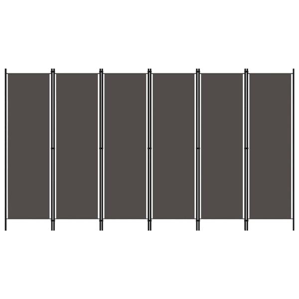 Grote foto vidaxl kamerscherm met 6 panelen 300x180 cm antraciet huis en inrichting overige huis en inrichting