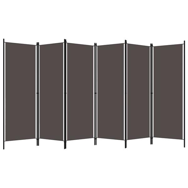 Grote foto vidaxl kamerscherm met 6 panelen 300x180 cm antraciet huis en inrichting overige huis en inrichting