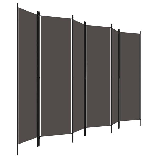 Grote foto vidaxl kamerscherm met 6 panelen 300x180 cm antraciet huis en inrichting overige huis en inrichting