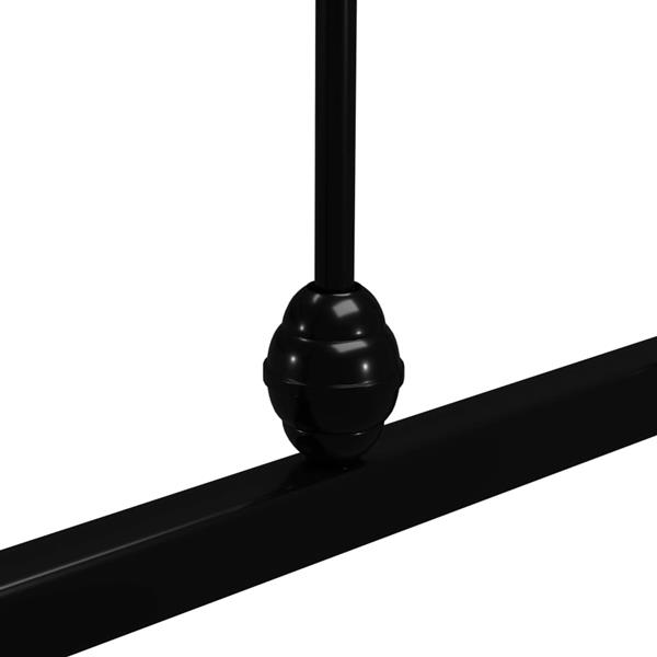 Grote foto vidaxl bedframe metaal zwart 90x200 cm antiek en kunst stoelen en banken