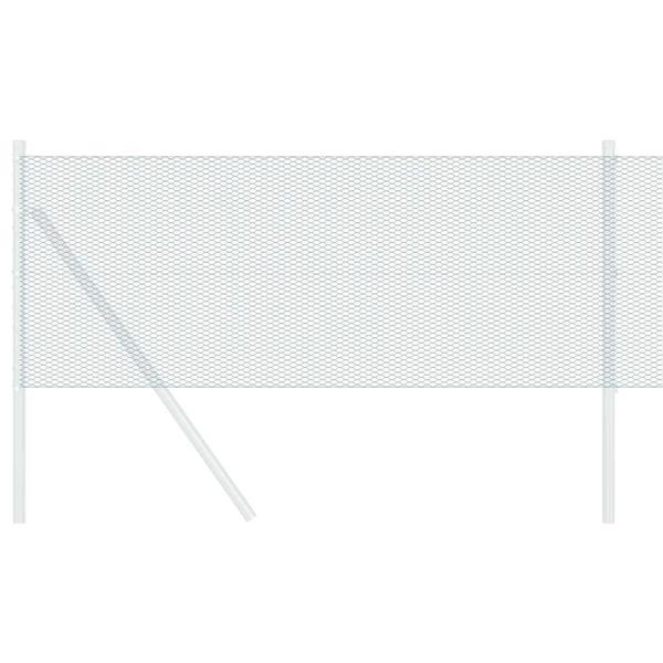Grote foto vidaxl hexagon hek groen 0.8 x 100 m staal tuin en terras hekken en schuttingen