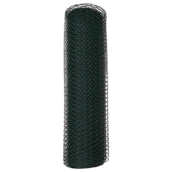 Grote foto vidaxl hexagon hek groen 0.8 x 100 m staal tuin en terras hekken en schuttingen