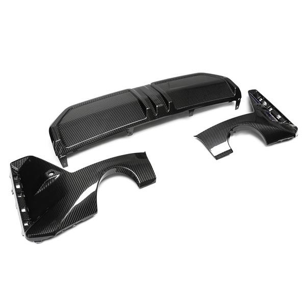 Grote foto dit betreft een bmw g20 g21 3 serie lci carbon p diffuser set auto onderdelen tuning en styling