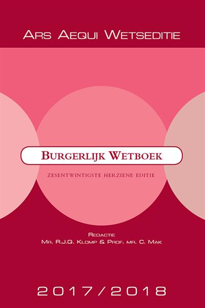 Grote foto burgerlijk wetboek 2017 2018 ars aequi wetseditie boeken wetenschap