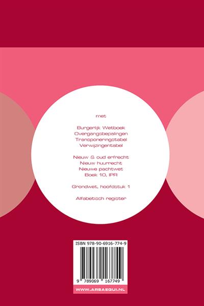 Grote foto burgerlijk wetboek 2017 2018 ars aequi wetseditie boeken wetenschap