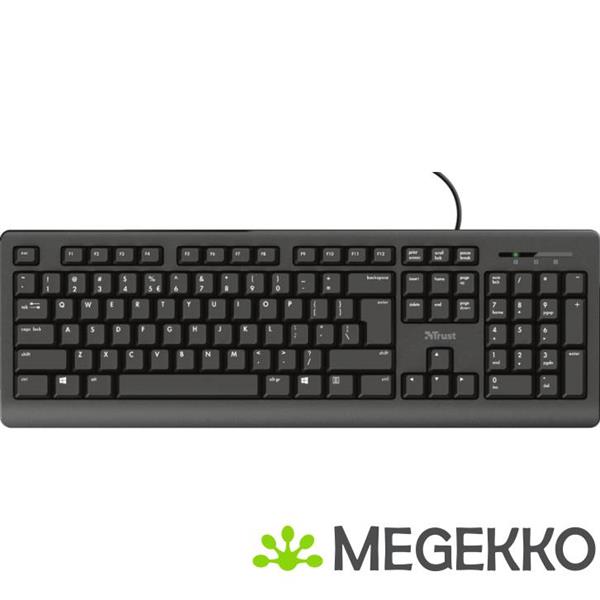 Grote foto trust primo toetsenbord zwart azerty belgisch computers en software toetsenborden