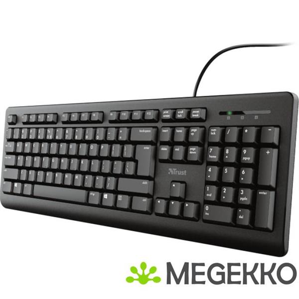 Grote foto trust primo toetsenbord zwart azerty belgisch computers en software toetsenborden