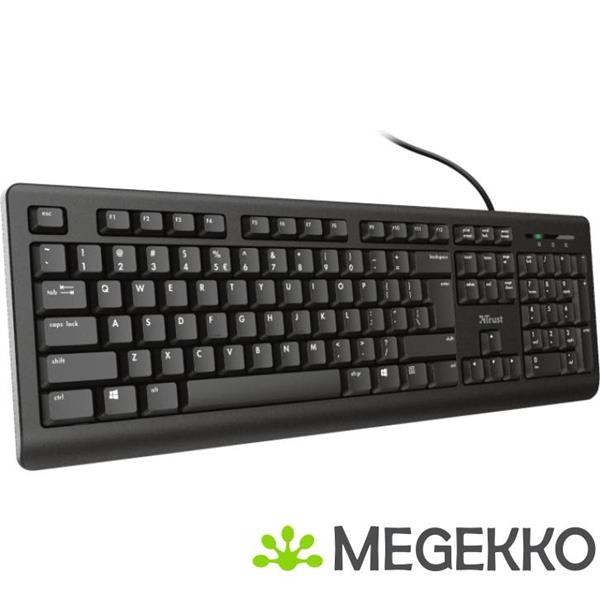 Grote foto trust primo toetsenbord zwart azerty belgisch computers en software toetsenborden