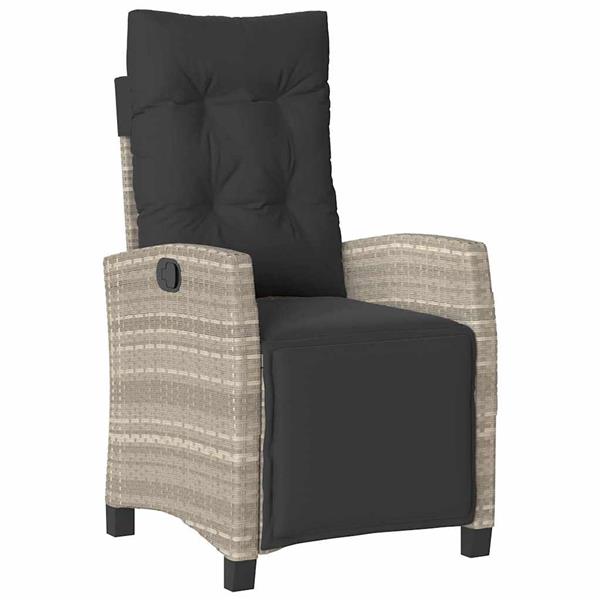 Grote foto vidaxl tuin eetset 3 pcs lichtgrijs poly rattan tuin en terras tuinmeubelen