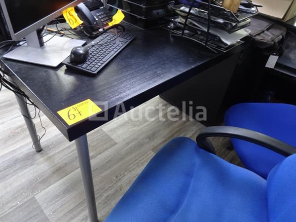 Grote foto houten bureau met retour doe het zelf en verbouw hefwerktuigen