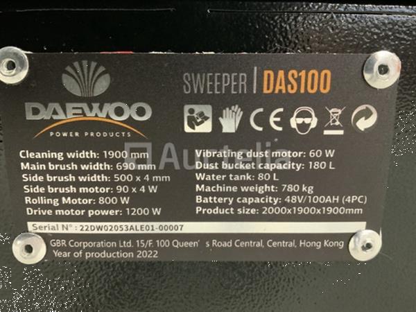 Grote foto daewoo das100 veegmachine veegmachine doe het zelf en verbouw hefwerktuigen