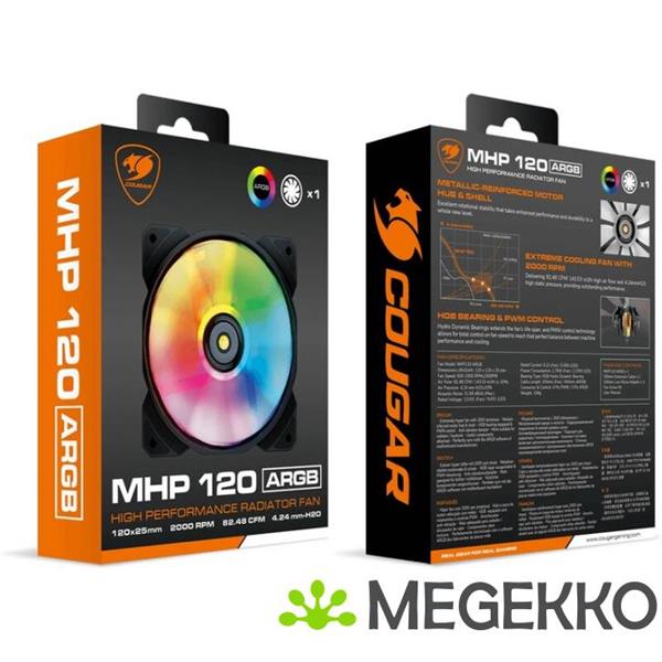 Grote foto cougar gaming cf mhp12hb rgb computer behuizing luchtkoeler 12 cm zwart wit 1 stuk s computers en software overige computers en software