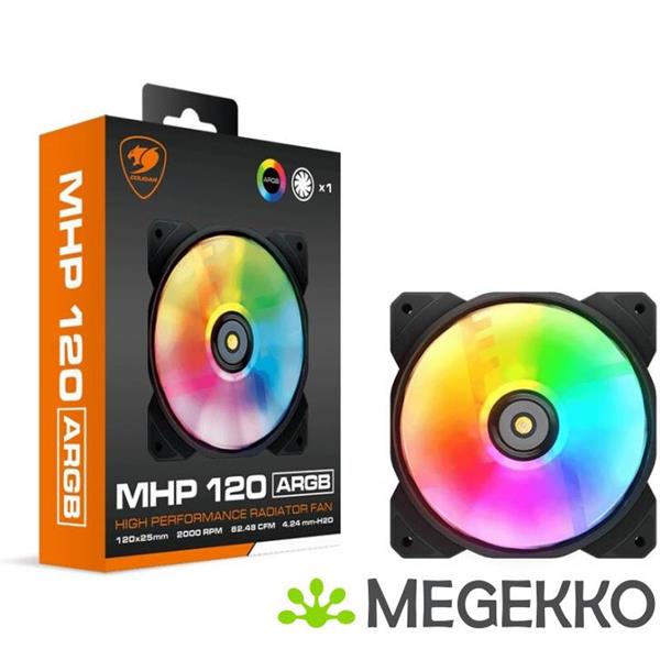 Grote foto cougar gaming cf mhp12hb rgb computer behuizing luchtkoeler 12 cm zwart wit 1 stuk s computers en software overige computers en software