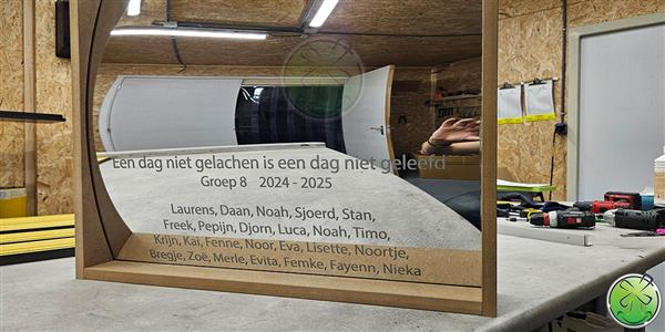 Grote foto lachspiegels met gelaserde tekst hobby en vrije tijd feestartikelen