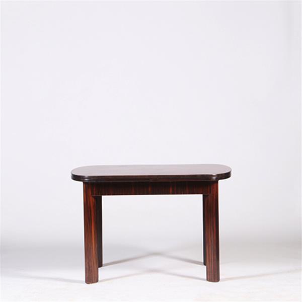 Grote foto art deco mid century eetkamertafel uitschuifbaar opgelegd gespiegeld palissander no.322140 antiek en kunst stoelen en banken