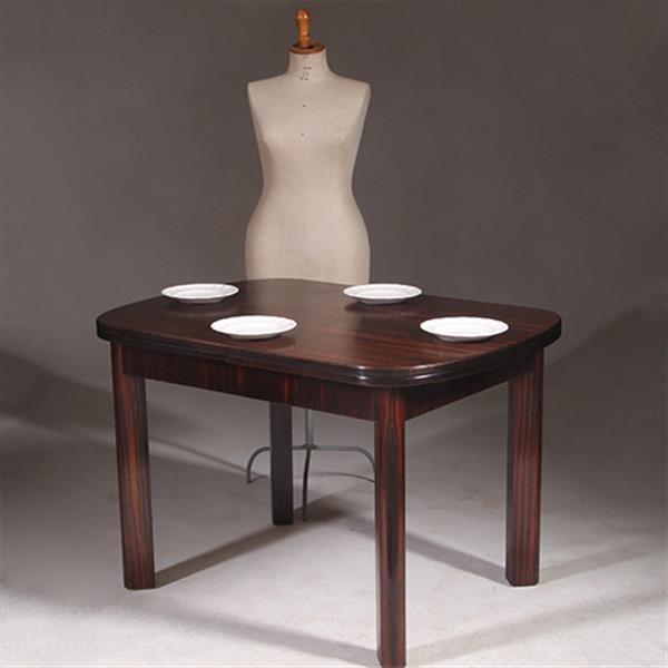 Grote foto art deco mid century eetkamertafel uitschuifbaar opgelegd gespiegeld palissander no.322140 antiek en kunst stoelen en banken