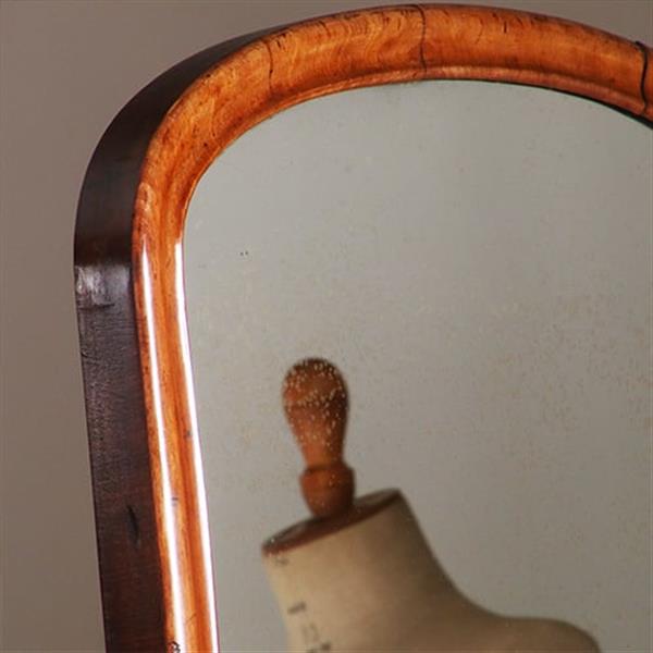 Grote foto luxe kantelbare passpiegel uit de victoriaanse tijd in mahonie met authentiek glas no.322105 antiek en kunst spiegels