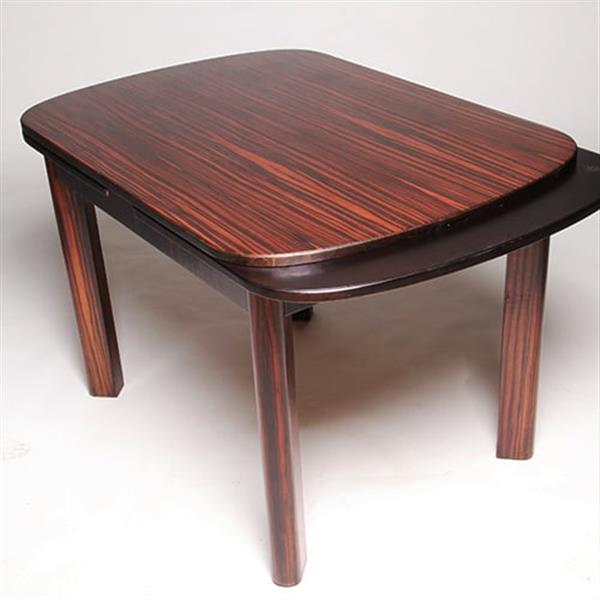 Grote foto art deco mid century eetkamertafel uitschuifbaar opgelegd gespiegeld palissander no.322140 antiek en kunst stoelen en banken