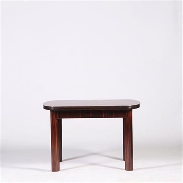 Grote foto art deco mid century eetkamertafel uitschuifbaar opgelegd gespiegeld palissander no.322140 antiek en kunst stoelen en banken