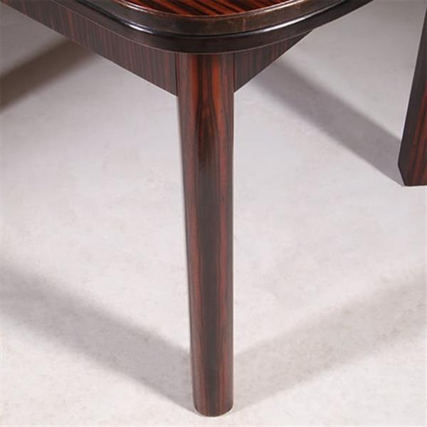 Grote foto art deco mid century eetkamertafel uitschuifbaar opgelegd gespiegeld palissander no.322140 antiek en kunst stoelen en banken