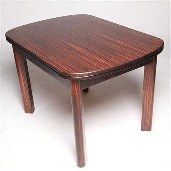 Grote foto art deco mid century eetkamertafel uitschuifbaar opgelegd gespiegeld palissander no.322140 antiek en kunst stoelen en banken