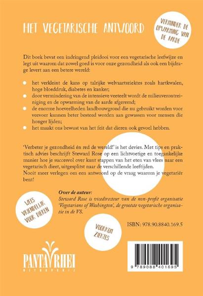 Grote foto het vegetarische antwoord boeken gezondheid en voeding