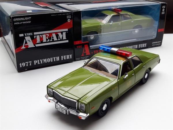 Grote foto schaalmodel plymouth fury us army the a team 1 24 hobby en vrije tijd 1 24