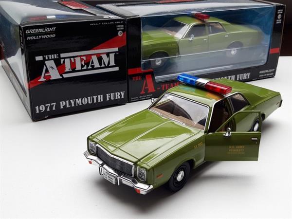 Grote foto schaalmodel plymouth fury us army the a team 1 24 hobby en vrije tijd 1 24