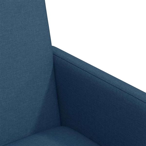 Grote foto vidaxl eetkamerstoel met kussen 2 pcs blauw 57 x 66 x 94 cm stof huis en inrichting stoelen