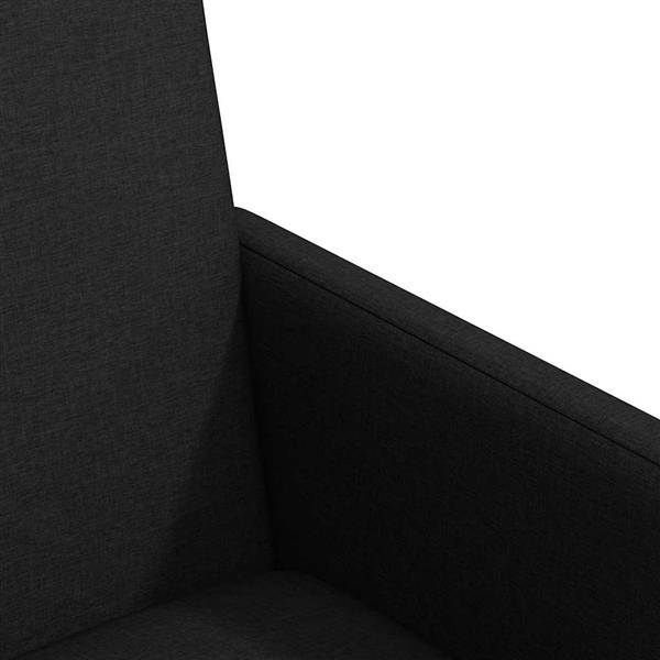 Grote foto vidaxl eetkamerstoel met kussen 2 pcs zwart 57 x 66 x 94 cm stof huis en inrichting stoelen
