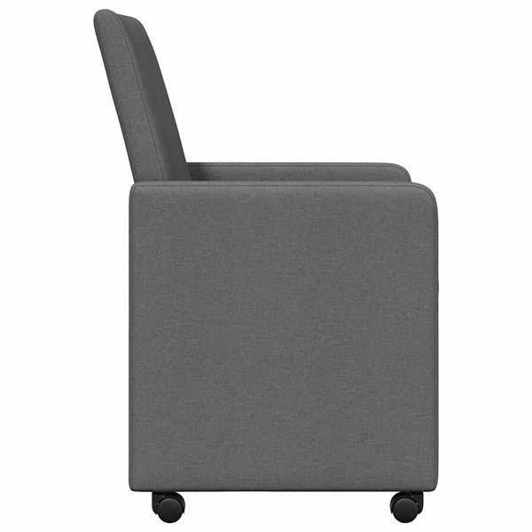Grote foto vidaxl eetkamerstoel met kussen 2 pcs donkergrijs 57 x 66 x 94 cm stof huis en inrichting stoelen