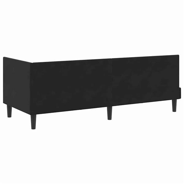 Grote foto vidaxl hoekbedframe met hoofdeinde zwart 80 x 200 cm fluweel antiek en kunst stoelen en banken